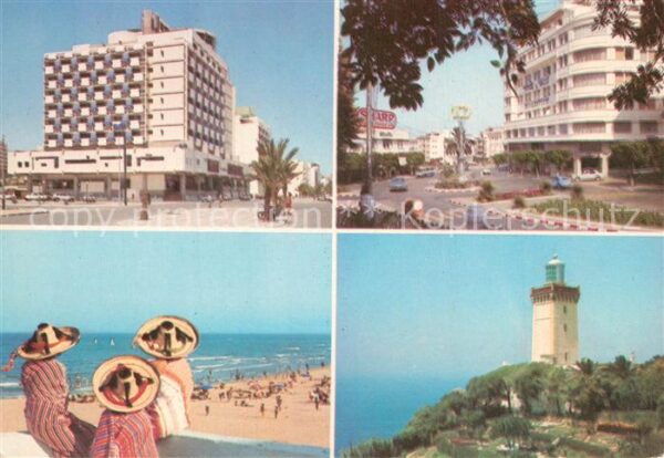 Casablanca Teilansichten Strand Leuchtturm