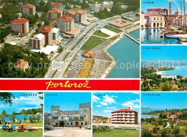 Portoroz Fliegeraufnahme Ansichten von Ankaran K