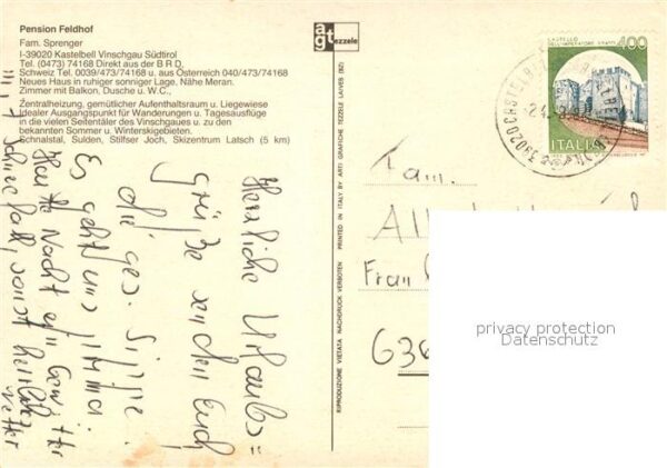 Kastelbell Pension Feldhof Gastraum – Bild 2