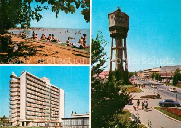 Siofok Strand Hotl Hochhaus Wasserturm