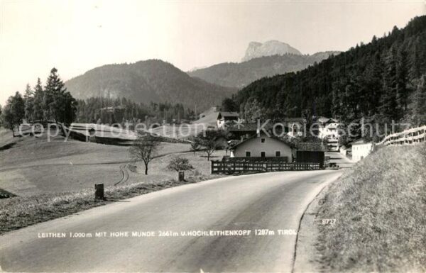 Leithen Tirol mit Hohe Munde und Hochleithenkopf