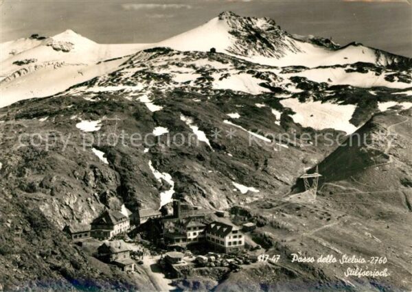 Stilfserjoch Passo dello Stelvio Fliegeraufnahme