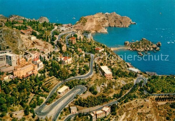 Taormina Sizilien Isola Bella Vue aerienne
