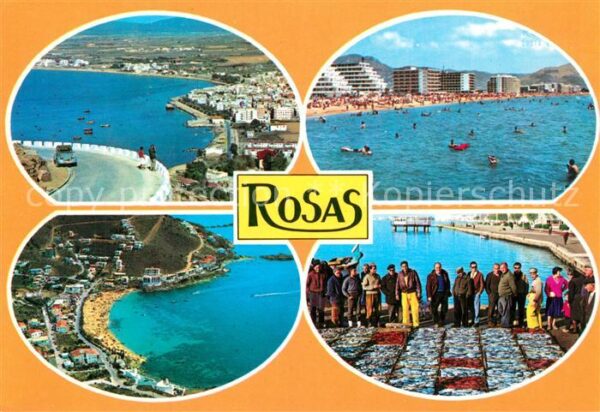 Rosas Costa Brava Cataluna Teilansichten Fliegeraufnahme