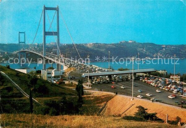 Istanbul Constantinopel The view of Bosphorus Bridge from Beyle