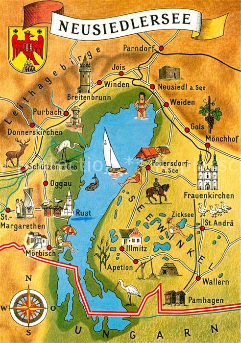Neusiedl See Gebietskarte