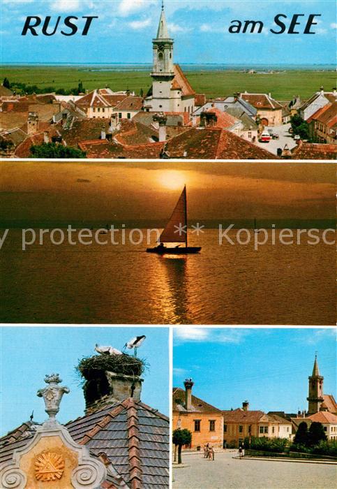 Rust Burgenland Panorama Steppensee Stadtpfarrkirche Ha