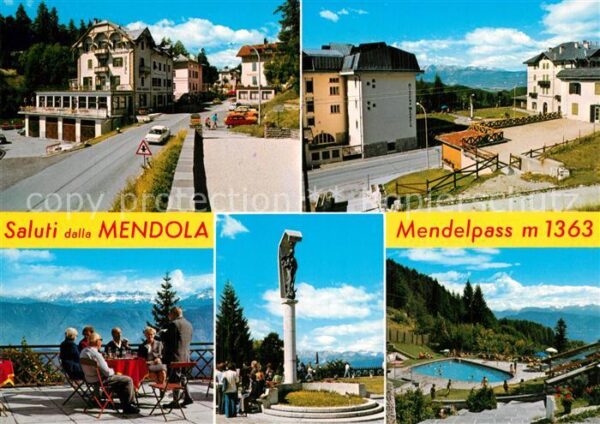 Mendelpass Strassenpartie Terrasse Denkmal Schwimm
