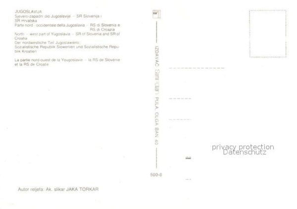 Jugoslawien Yugoslavie Panoramakarte – Bild 2