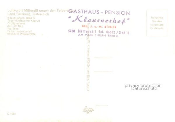 Mittersill Oberpinzgau Kitzsteinhorn Tauernkraftwerke Kaprun G – Bild 2