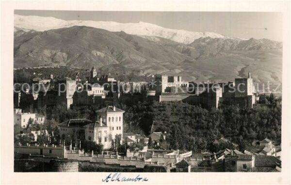 Alhambra Granada Panorama Berge