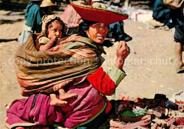 Pisac Peru Vedendora de mercado indigena