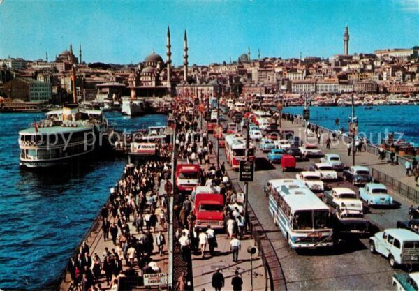 Istanbul Constantinopel Galatabrücke Yeni Moschee Süleymaniye