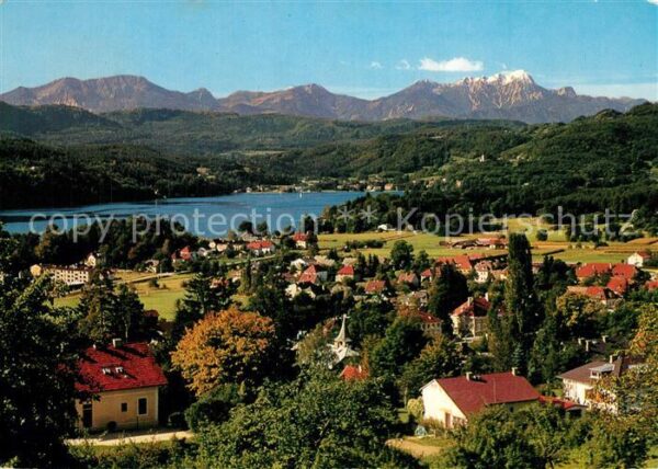 Krumpendorf Woerthersee Panorama Karawanken
