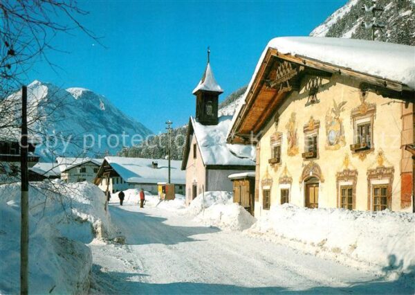 Gasse Leutasch Winterlandschaft  Hohe Munde