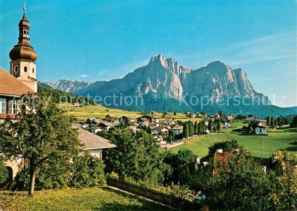 Kastelruth Suedtirol Schlern Kirche Dolomiten