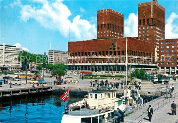 Oslo Norwegen Radhuset Hafen