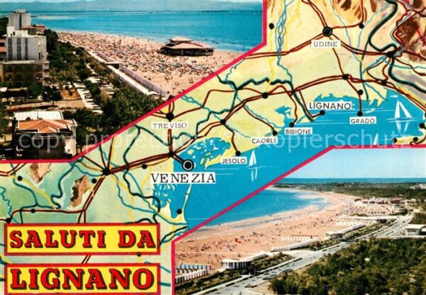 Lignano Panoramakarte Strand
