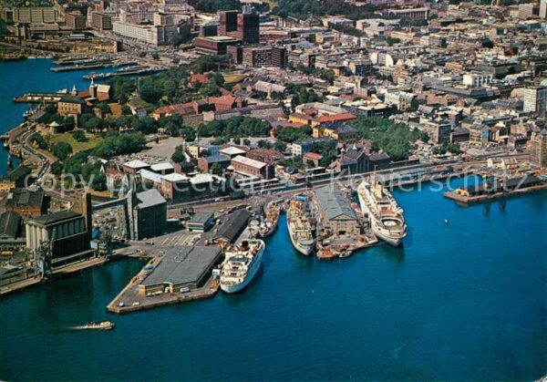 Oslo Norwegen Fliegeraufnahme Hafen