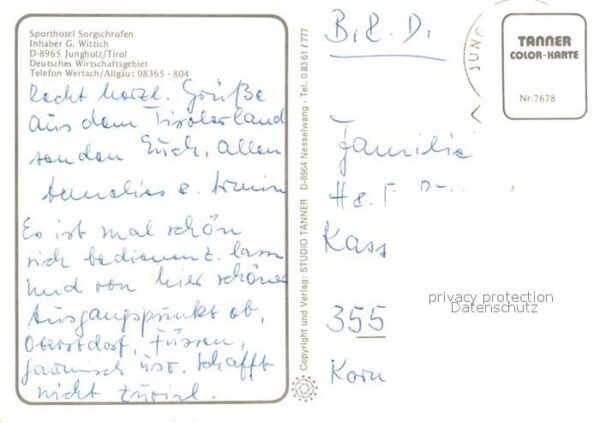 Jungholz Tirol Sporthotel Sorgschrofen – Bild 2
