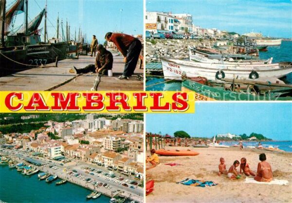 Cambrils Hafen Strand Fliegeraufnahme