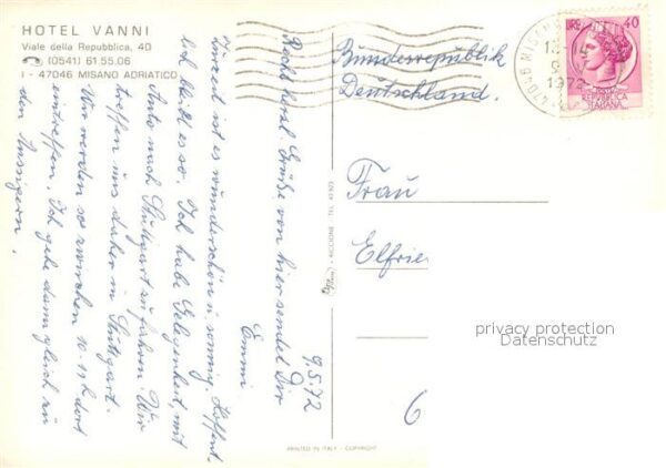 Misano Adriatico Fliegeraufnahme Strand Hotel Vanni – Bild 2