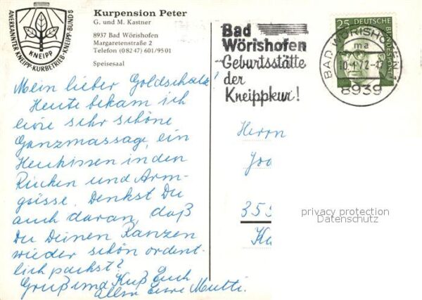 Bad  W?rishofen Kurpension Peter Speisesaal – Bild 2