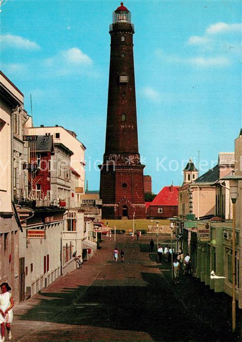 Borkum Strandstrasse mit Neuem Leuchtturm