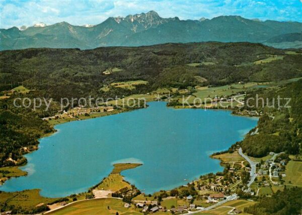 Keutschach See Fliegeraufnahme See mit Mittagskogel Ca