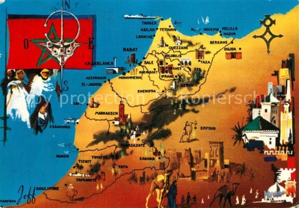 Casablanca Lageplan Marokko