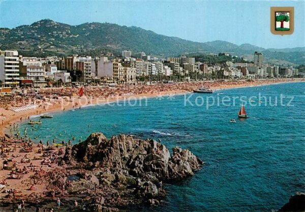 Lloret de Mar Fliegeraufnahme mit Strand