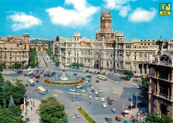 Madrid Spain Plaza de Cibeles y Palacio de Comunicac