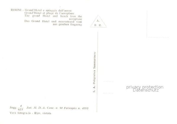 Rimini Grand-Hotel e spiaggia Fliegeraufnahme – Bild 2