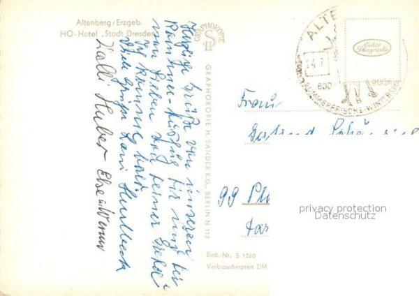 Altenberg Erzgebirge HO Hotel Stadt Dresden Restaurant – Bild 2
