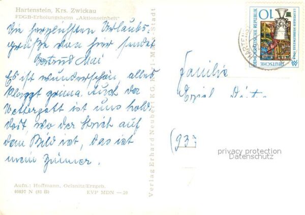 Hartenstein Zwickau FDGB Erholungsheim Aktionseinheit – Bild 2