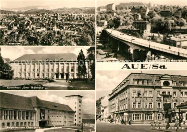 Aue Sachsen Stadtpanorama Kulturhaus Ernst Thälmann