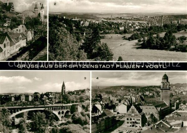 Plauen Vogtland Stadtpanorama Altes Malzhaus Friedensbr