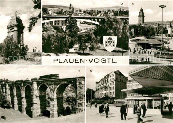 Plauen Vogtland Kemmlerturm Friedensbrücke Otto Grotewo