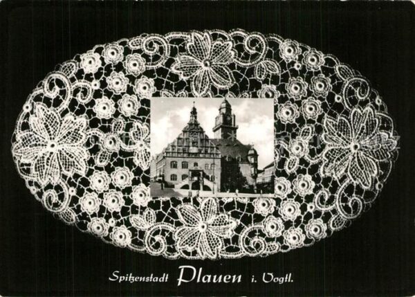 Plauen Vogtland Stadt der Spitzen Handwerk Rathaus Hand