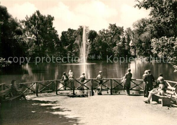 Plauen Vogtland Stadtpark Teich Fontäne