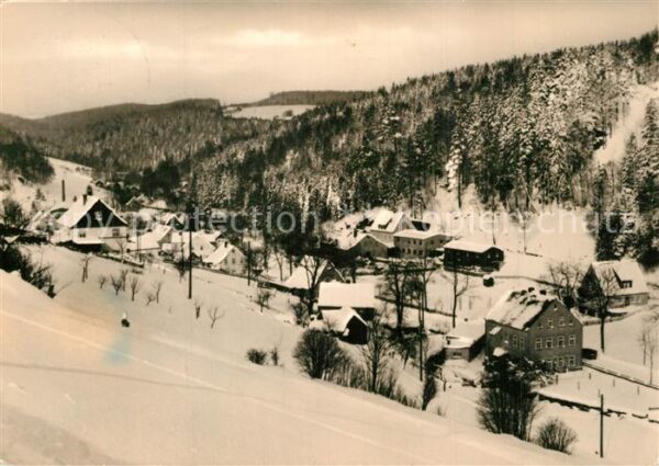 Pobershau Winterpanorama Erzgebirge