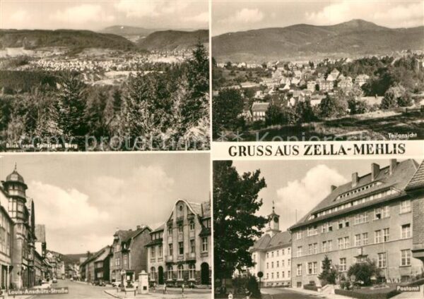 Zella-Mehlis Panorama Blick vom Spitzigen Berg Louis