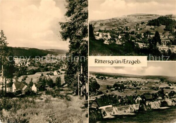 Rittersgruen Teilansichten Landschaftspanorama