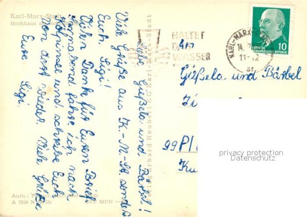 Karl-Marx-Stadt Hochhaus am Schlossteich – Bild 2