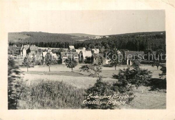 Hermsdorf Erzgebirge Ortsteil am Bahnhof Landschaftspanorama