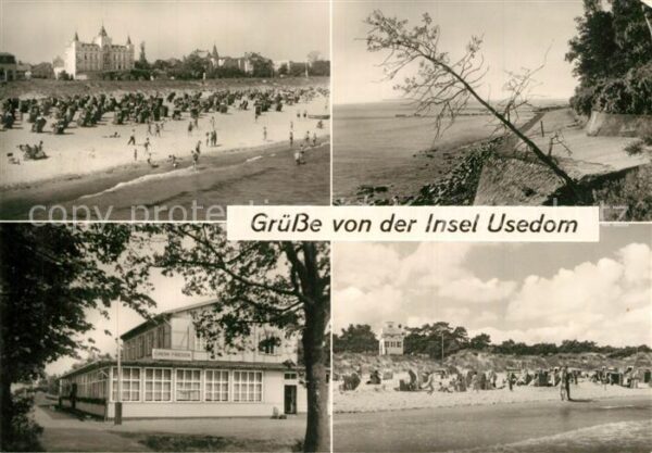 Insel Usedom Zinnowitz Badestrand Koserow Ufermauer
