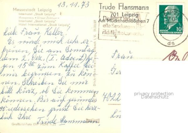 Leipzig Interhotel Stadt Leipzig – Bild 2