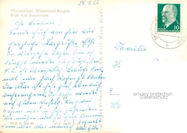Wiesenbad Blick zum Sanatorium – Bild 2