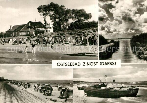 Zingst Ostseebad Badestrand Kleiner Bootshafen Fischerbo