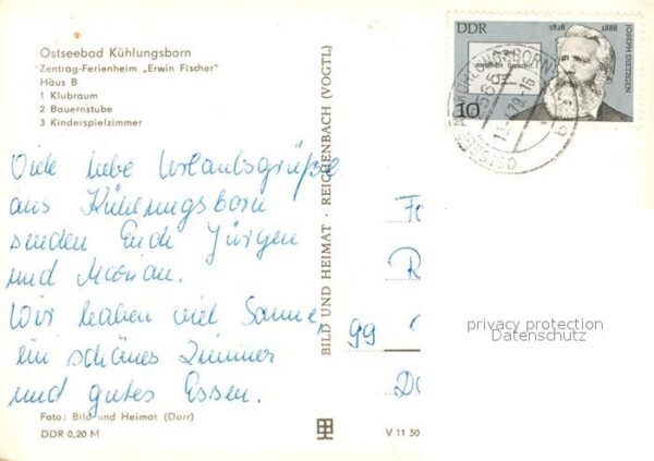 Kuehlungsborn Ostseebad Zentrag Ferienheim Erwin Fischer Klubra – Bild 2